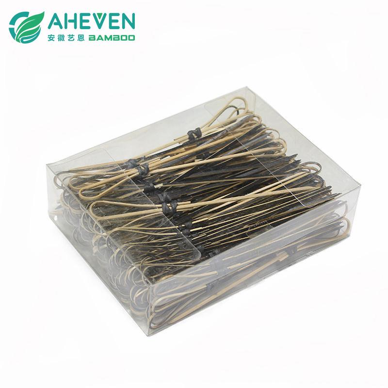 Disposable bamboo Black Heart Pick factory